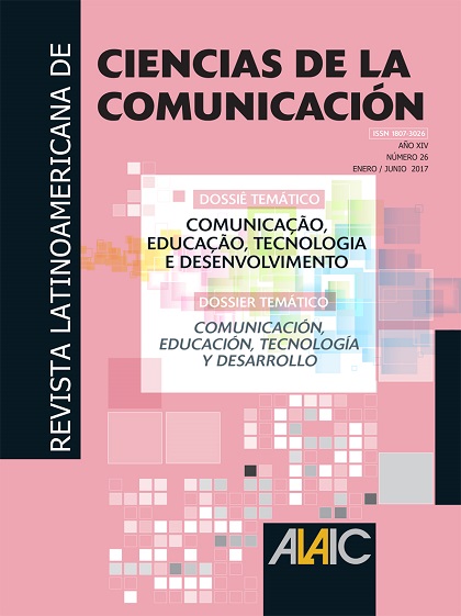 					Visualizar v. 14 n. 26 (2017): Comunicação, educação, tecnologia e desenvolvimento
				