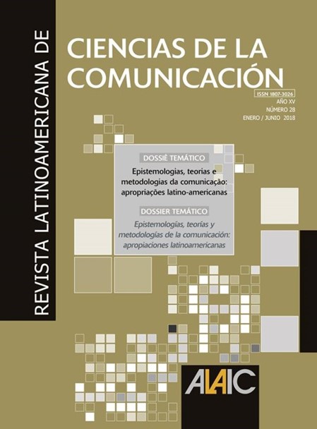 					Visualizar v. 15 n. 28 (2018): Epistemologias, teorias e metodologias da comunicação: apropriações latino-americanas
				