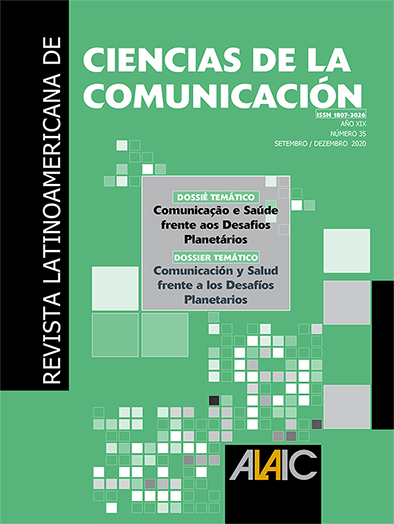 					Visualizar v. 19 n. 35 (2020): Comunicação e Saúde frente aos Desafios Planetários
				